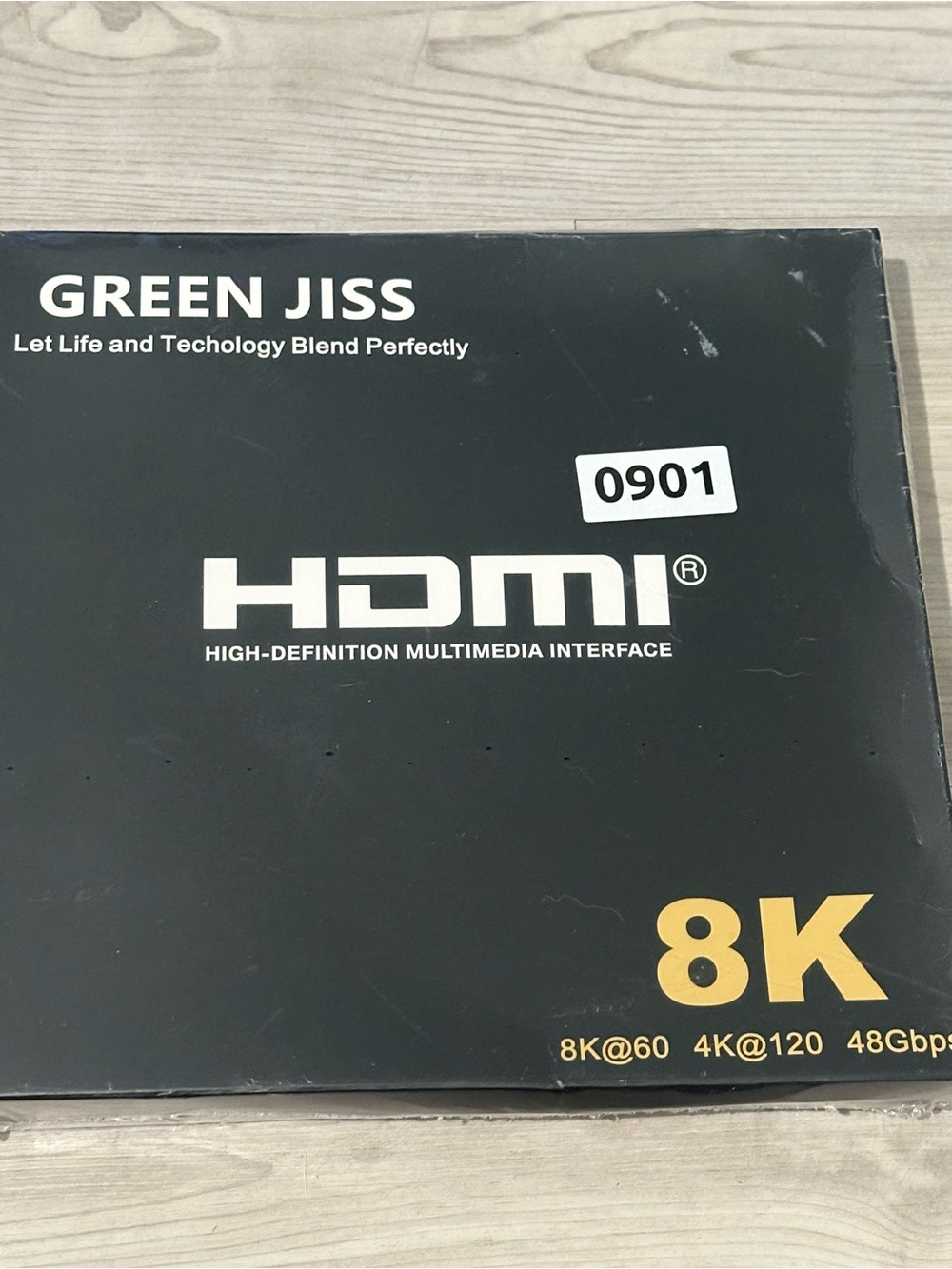 Green Jiss HDMI 2.1 Cable 16FT 2-Pack 8K 60Hz 4K 120Hz 48Gbps Braided Sealed